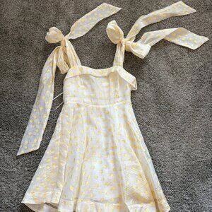 Mable Yellow Dot Mini Dress Size S